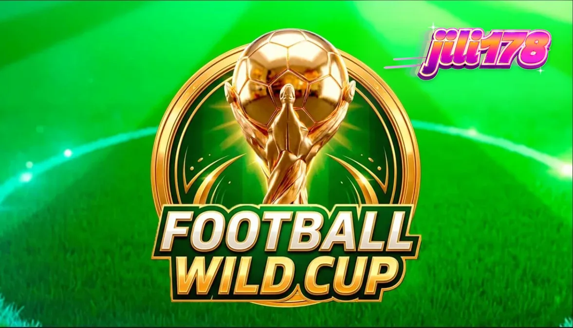 Football Wild Cup slot game screen na nagpapakita ng penalty shootout minigame at stadium atmosphere.